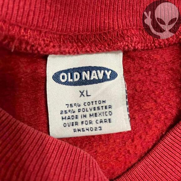 Old Navy Men's Sweatshirt XL Red cozy vintage fit casual - Picture 3 of 5
